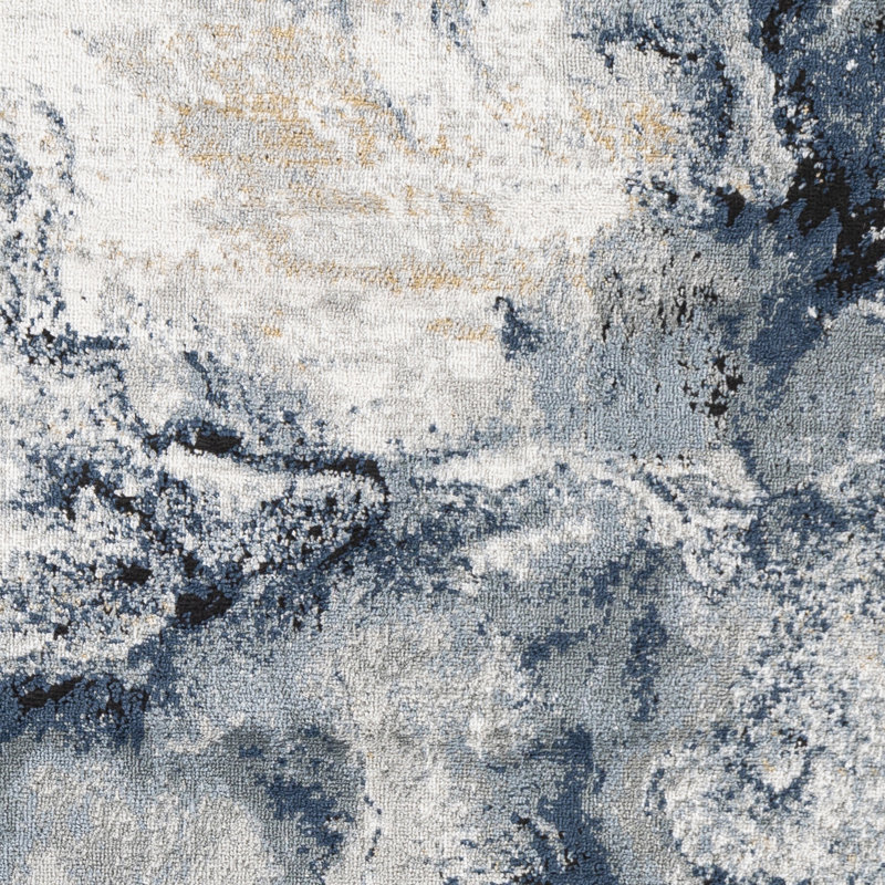 Wade Logan® Dittmer Abstract Navy/Ivory Area Rug & Reviews Wayfair